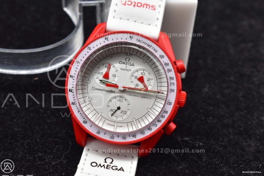 Moonwatch Strap x on UrbanChic Mission 1177 to Swatch Quartz Nylon Mars Bioceramic Omega 0212